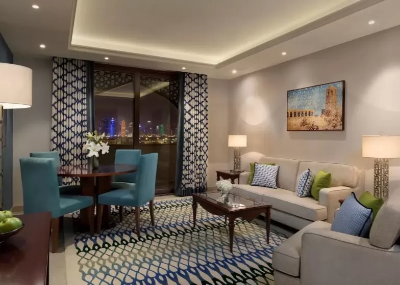 yerleşim Hazır Mülk 1 yatak odası U/F Otel Daireleri  kiralık içinde Al Sadd , Doha #8775 - 1  image 